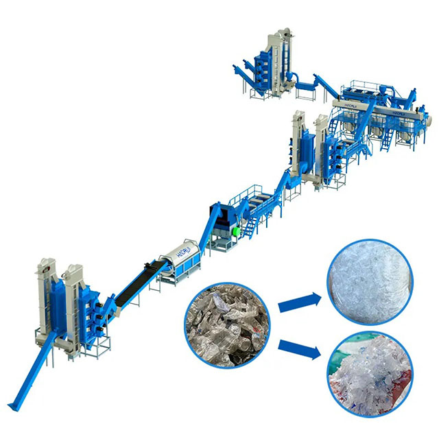 Kina fabrikspris 500-5000 kg/t Sheet Grade Pet Bottle Washing Recycling Line in Plant