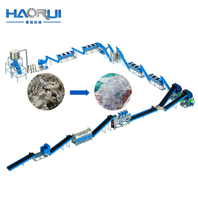 Linha de reciclagem e lavagem de garrafas PET de grau de folha